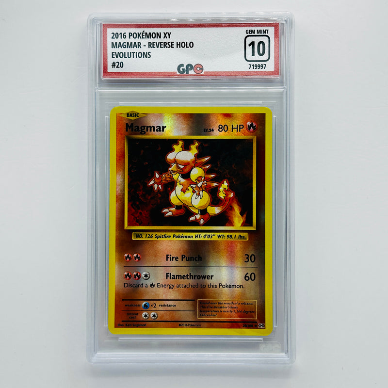 GPC 10 Magmar Reverse Holo #20 2016 XY Series Evolutions Set
