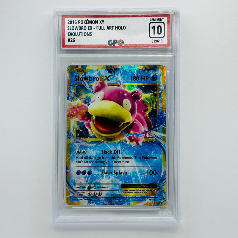GPC 10 Slowbro Ex Full Art #26 2016 XY Series Evolutions Set