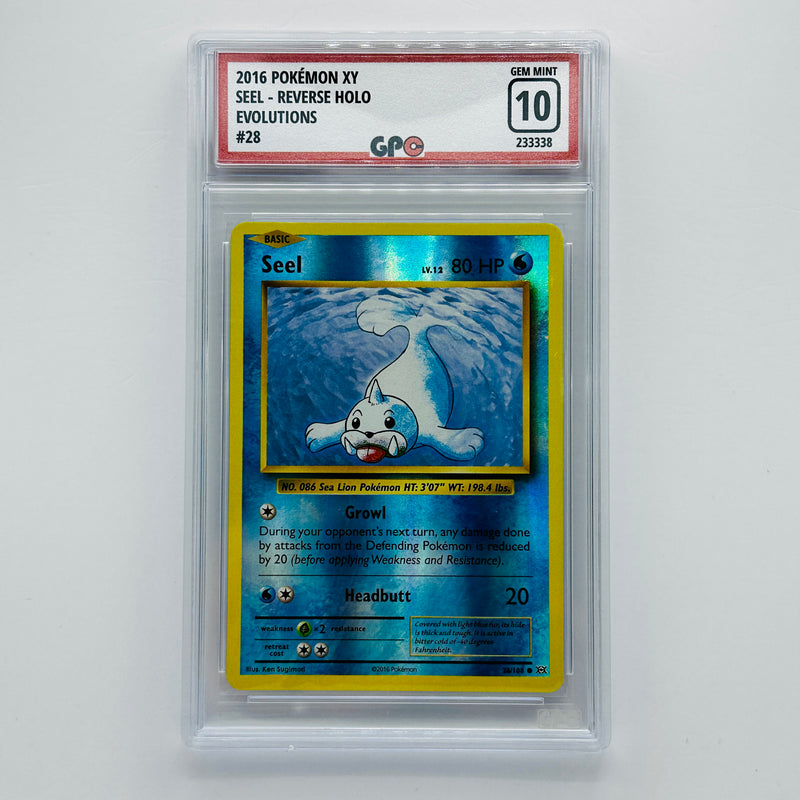 GPC 10 Seel Reverse Holo #28 2016 XY Series Evolutions Set