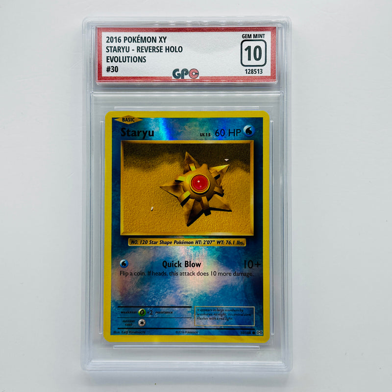 GPC 10 Staryu Reverse Holo #30 2016 XY Series Evolutions Set