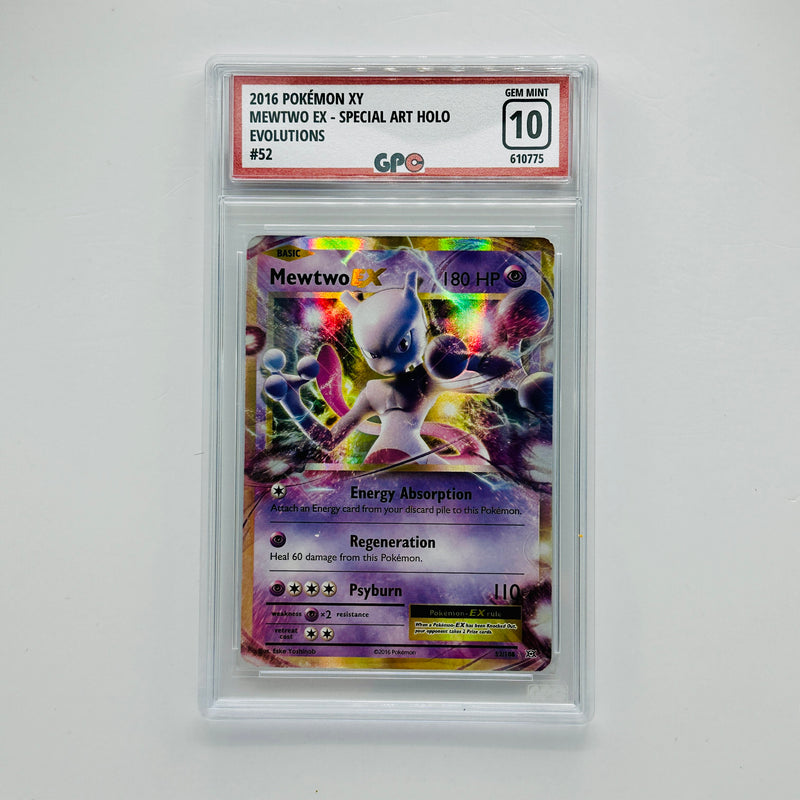 GPC 10 Mewtwo EX Special Art Holo #52 2016 XY Series Evolutions Set
