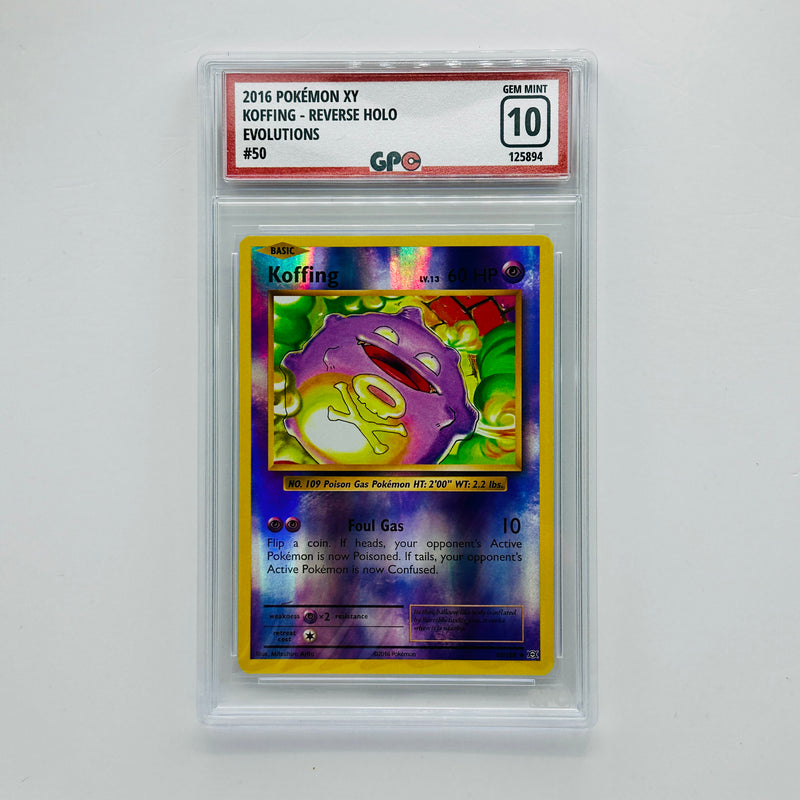 GPC 10 Koffing Reverse Holo #50 2016 XY Series Evolutions Set