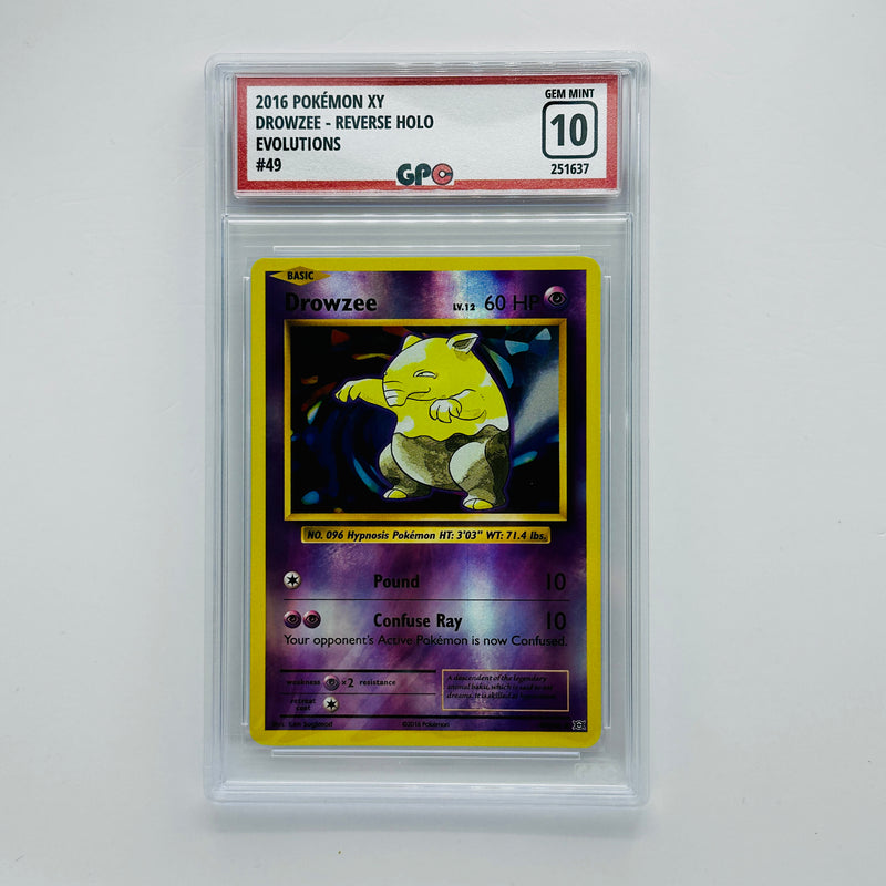 GPC 10 Drowzee Reverse Holo #49 2016 XY Series Evolutions Set
