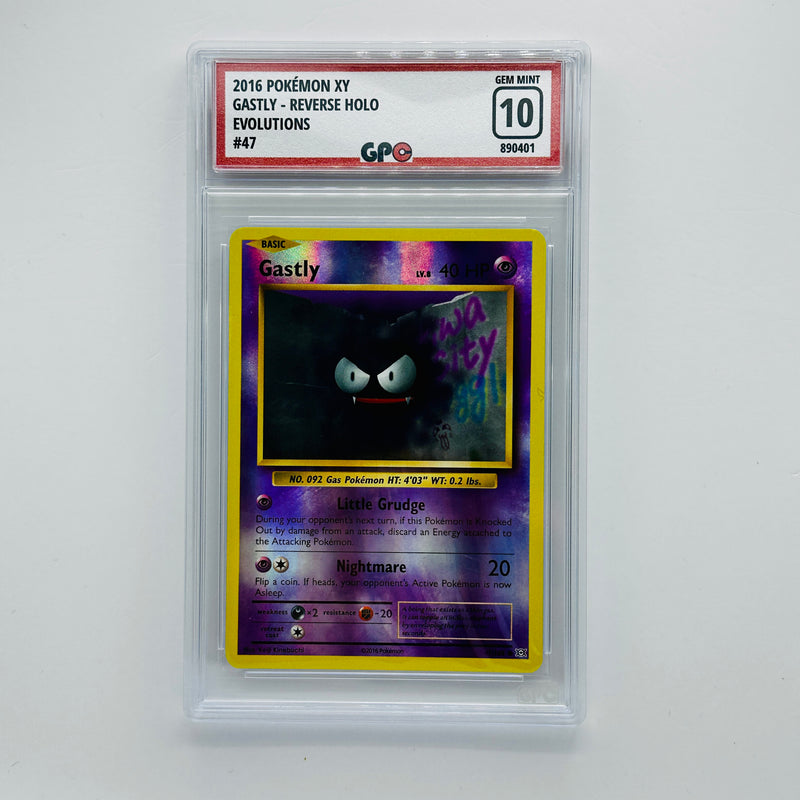 GPC 10 Gastly Reverse Holo #47 2016 XY Series Evolutions Set