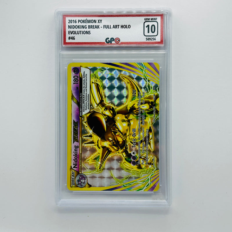 GPC 10 Nidoking BREAK Full Art Holo #46 2016 XY Series Evolutions Set