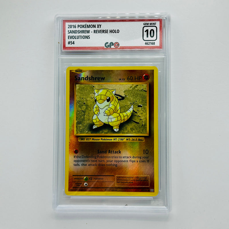 GPC 10 Sandshrew Reverse Holo #54 2016 XY Series Evolutions Set