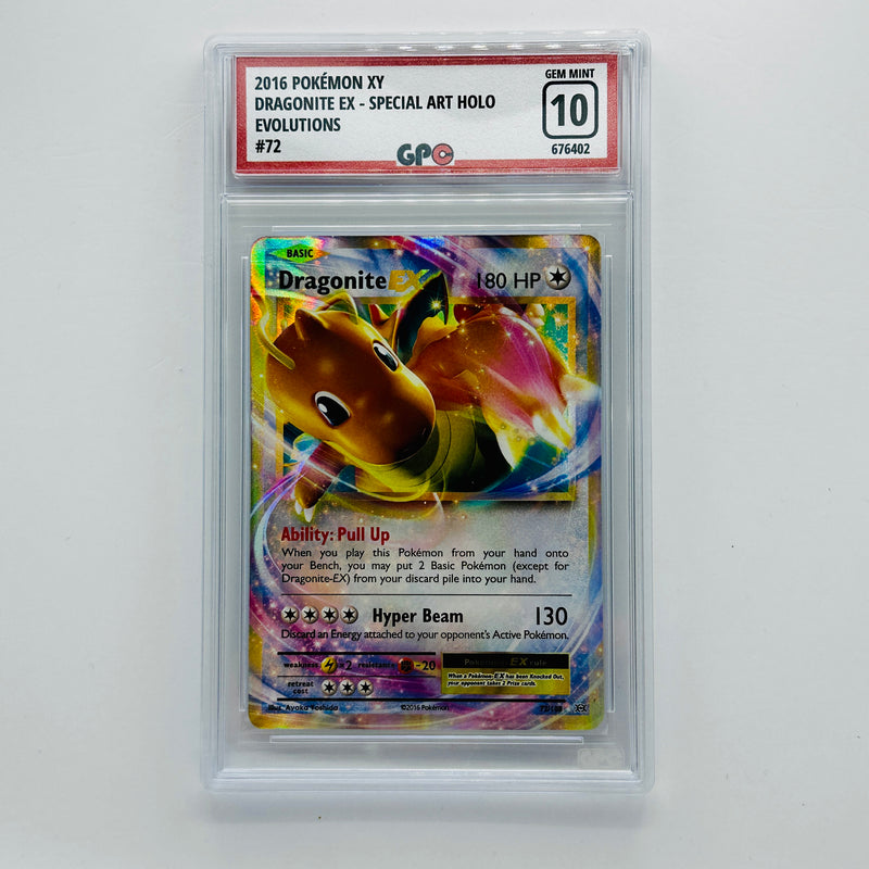 GPC 10 Dragonite EX Special Art Holo #72 2016 XY Series Evolutions Set