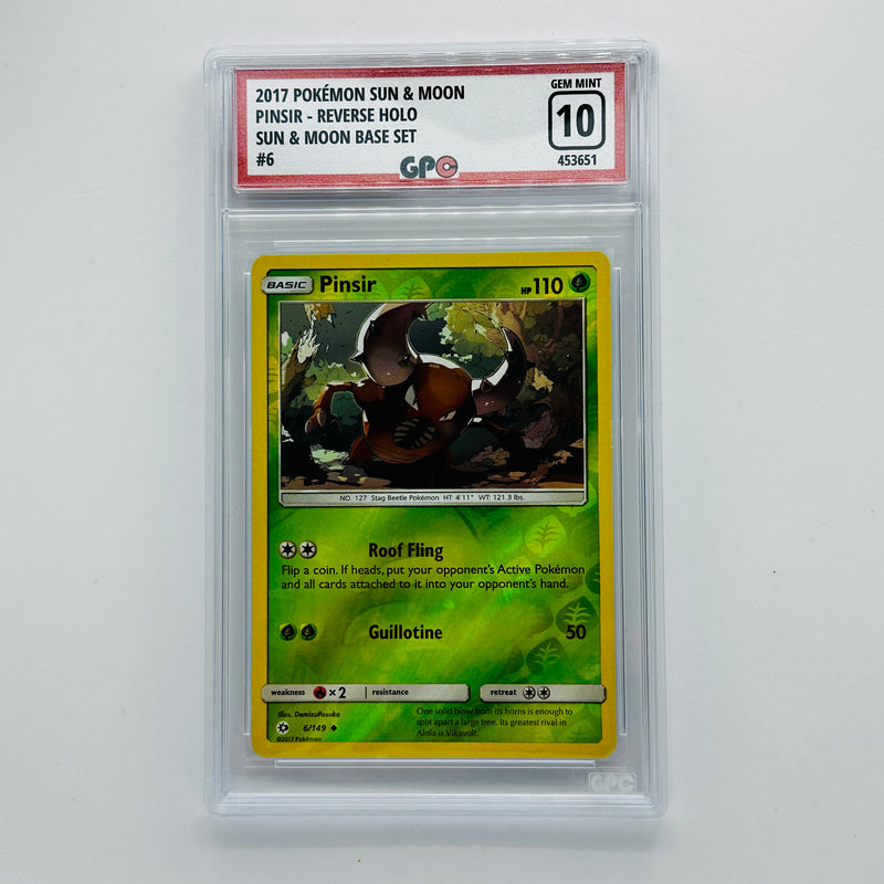 GPC 10 Pinsir Reverse Holo #6 2017 S&M Series Sun & Moon Base Set