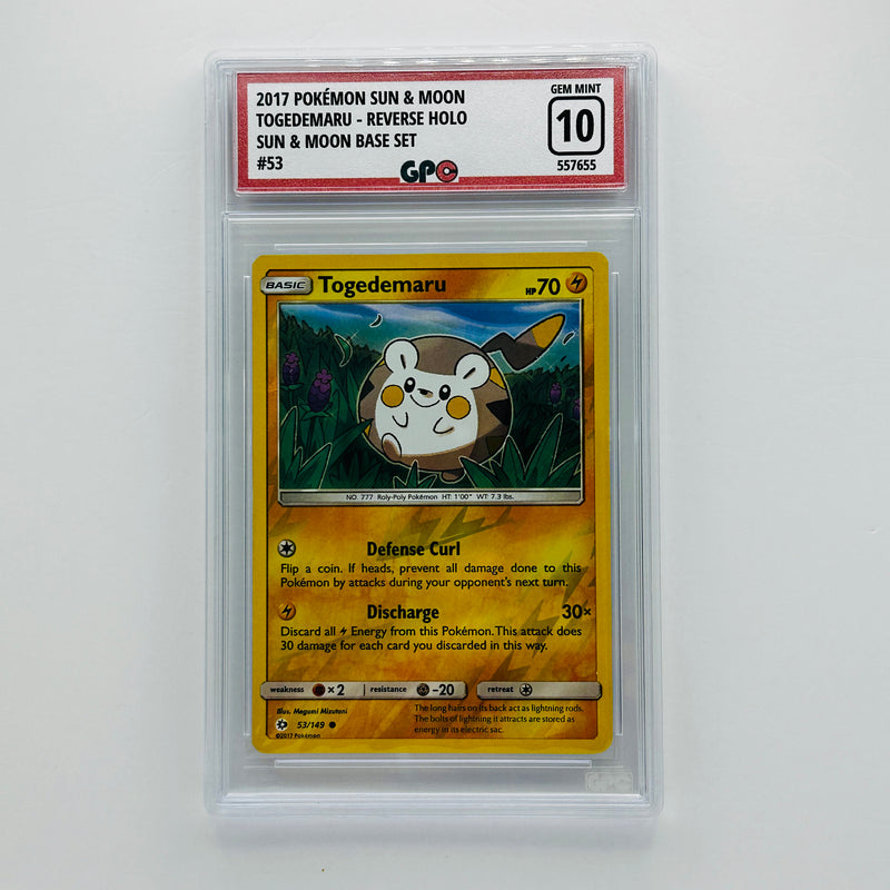 GPC 10 Togedemaru Reverse Holo #53 2017 S&M Series Sun & Moon Base Set