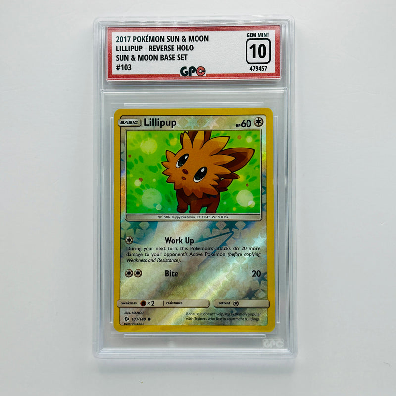 GPC 10 Lillipup Reverse Holo #103 2017 S&M Series Sun & Moon Base Set