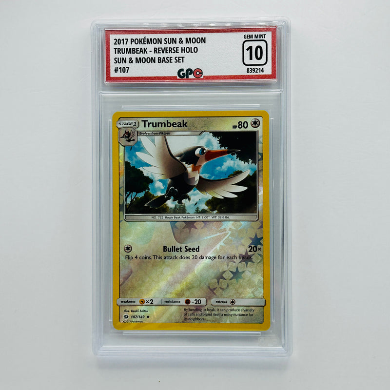 GPC 10 Trumbeak Reverse Holo #107 2017 S&M Series Sun & Moon Base Set