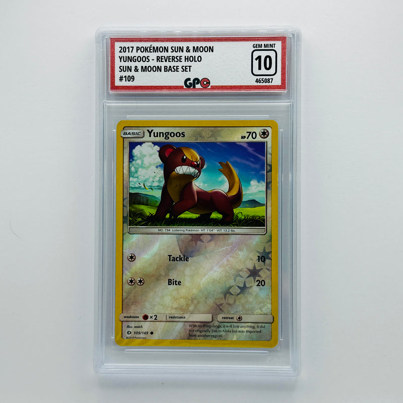 GPC 10 Yungoos Reverse Holo #109 2017 S&M Series Sun & Moon Base Set