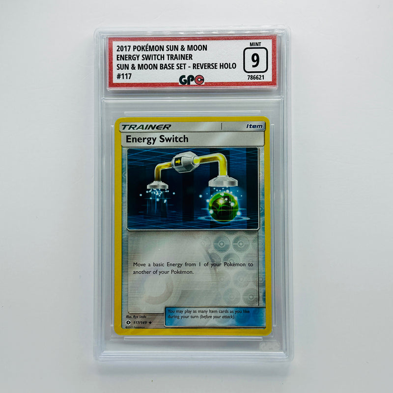 GPC 9 Energy Switch Reverse Holo #117 2017 S&M Series Sun & Moon Base Set