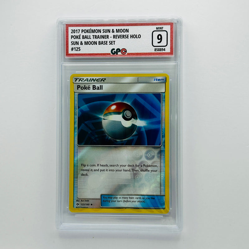GPC 9 Poke Ball Reverse Holo #125 2017 S&M Series Sun & Moon Base Set