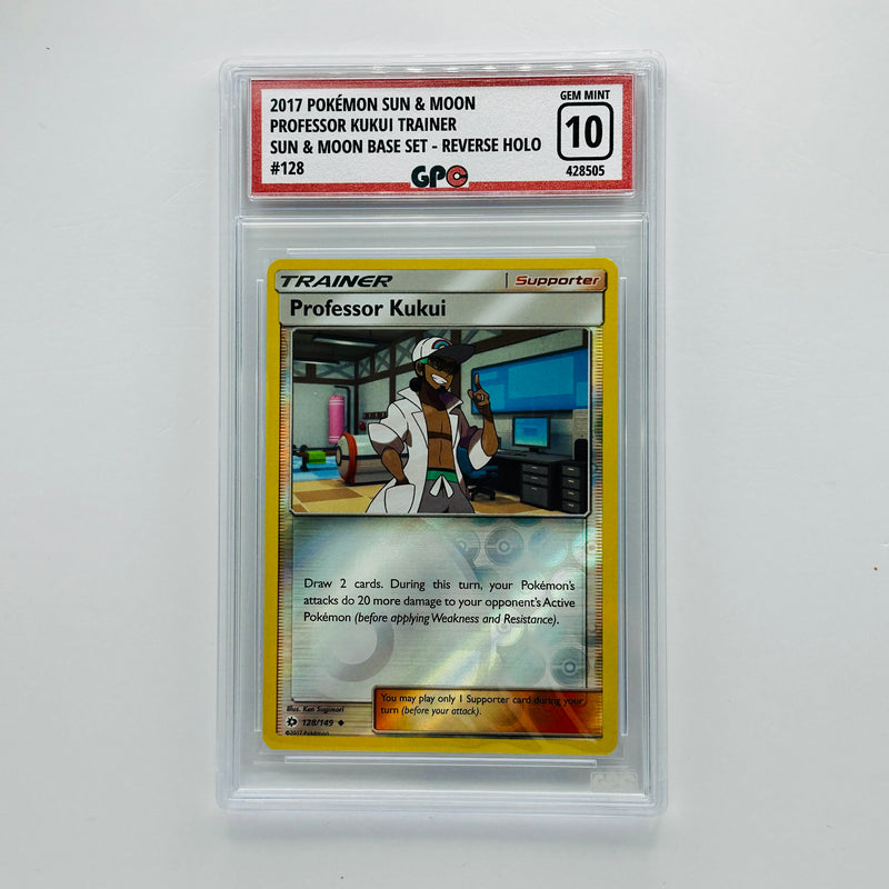 GPC 10 Professor Kukui Reverse Holo #128 2017 S&M Series Sun & Moon Base Set