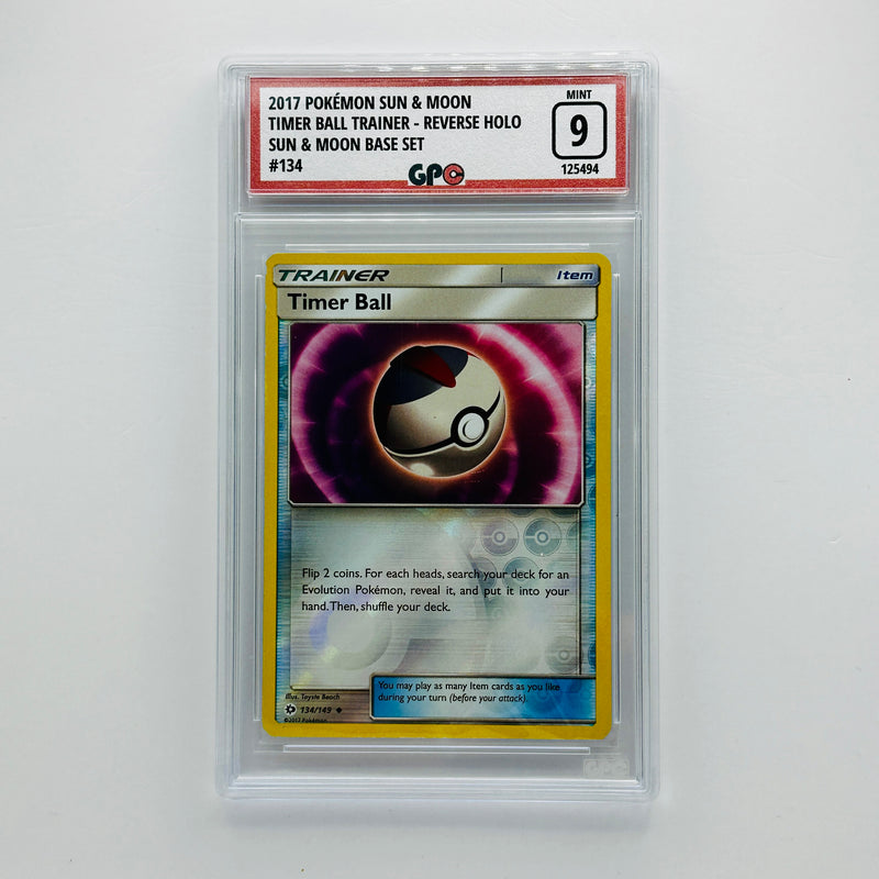 GPC 9 Timer Ball Reverse Holo #134 2017 S&M Series Sun & Moon Base Set
