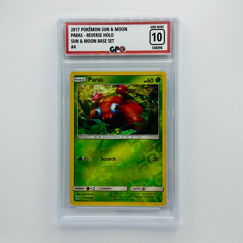 GPC 10 Paras Reverse Holo #4 2017 S&M Series Sun & Moon Base Set