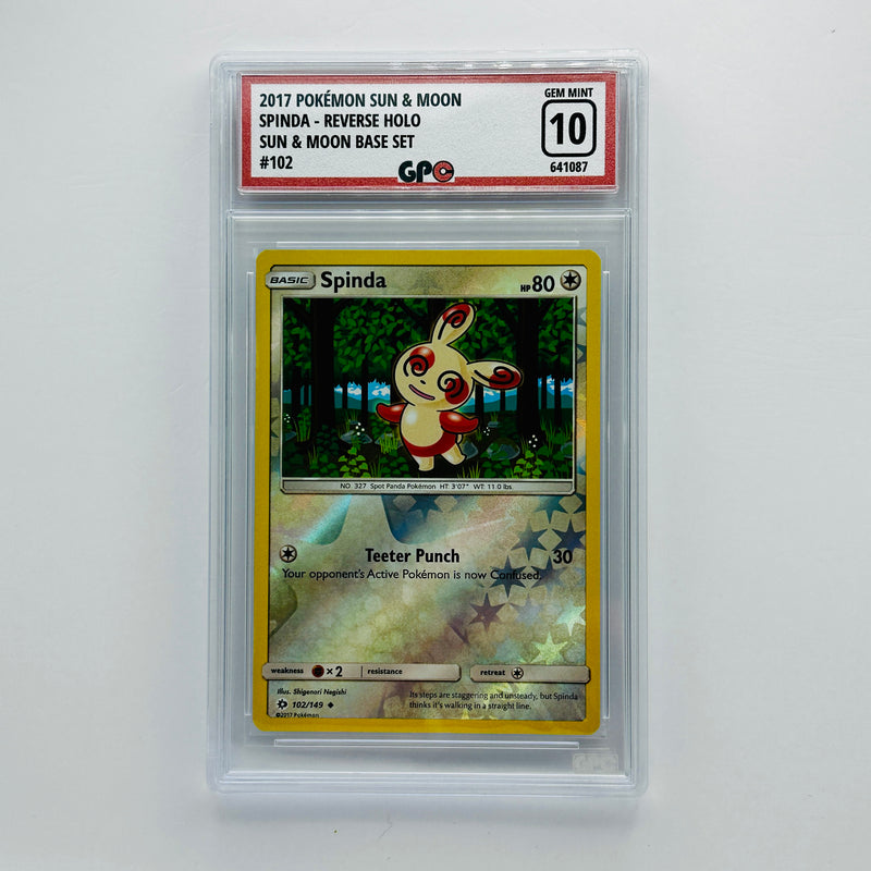 GPC 10 Spinda Reverse Holo #102 2017 S&M Series Sun & Moon Base Set