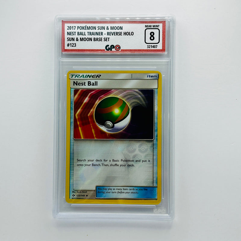 GPC 8 Nest Ball Reverse Holo #123 2017 S&M Series Sun & Moon Base Set