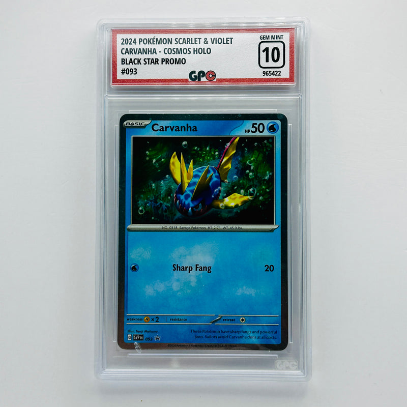 GPC 10 Carvanha Cosmos Holo #093 2024 S&V Series Black Star Promo