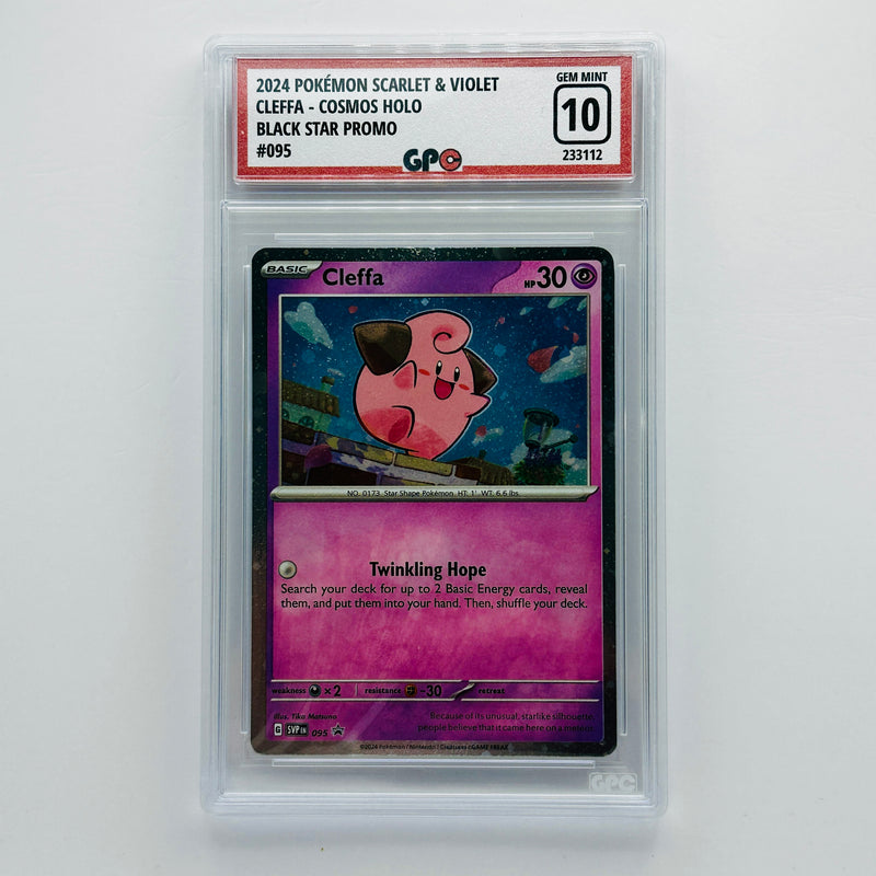 GPC 10 Cleffa Cosmos Holo #095 2024 S&V Series Black Star Promo