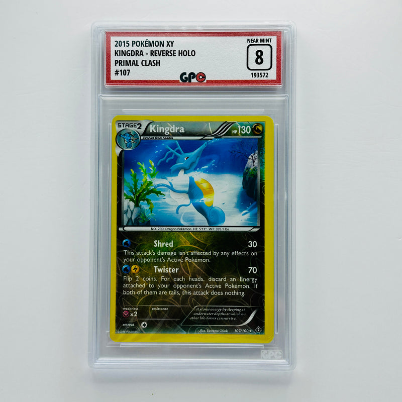GPC 8 Kingdra Reverse Holo #107 2015 XY Series Primal Clash