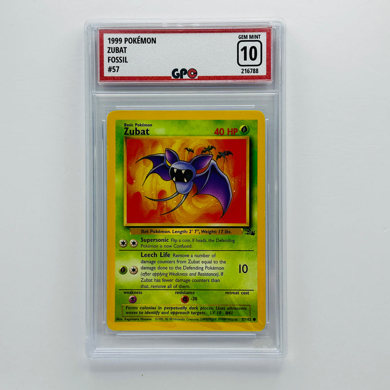GPC 10 Zubat #57 1999 Original Series Fossil