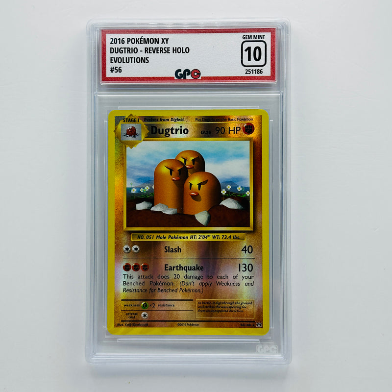 GPC 10 Dugtrio Reverse Holo #56 2016 XY Series Evolutions