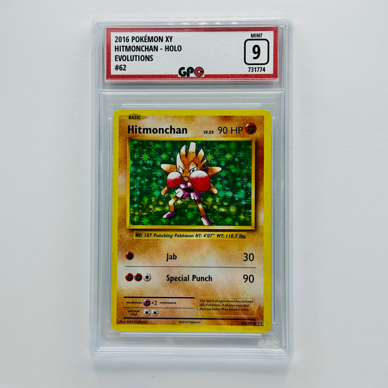 GPC 9 Hitmonchan Holo #62 2016 XY Series Evolutions
