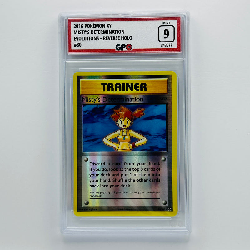 GPC 9 Misty's Determination Reverse Holo #80 2016 XY Series Evolutions