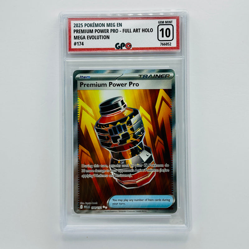 GPC 10 Premium Power Pro Full Art Holo #174 2025 Mega Evolution Series Base Set