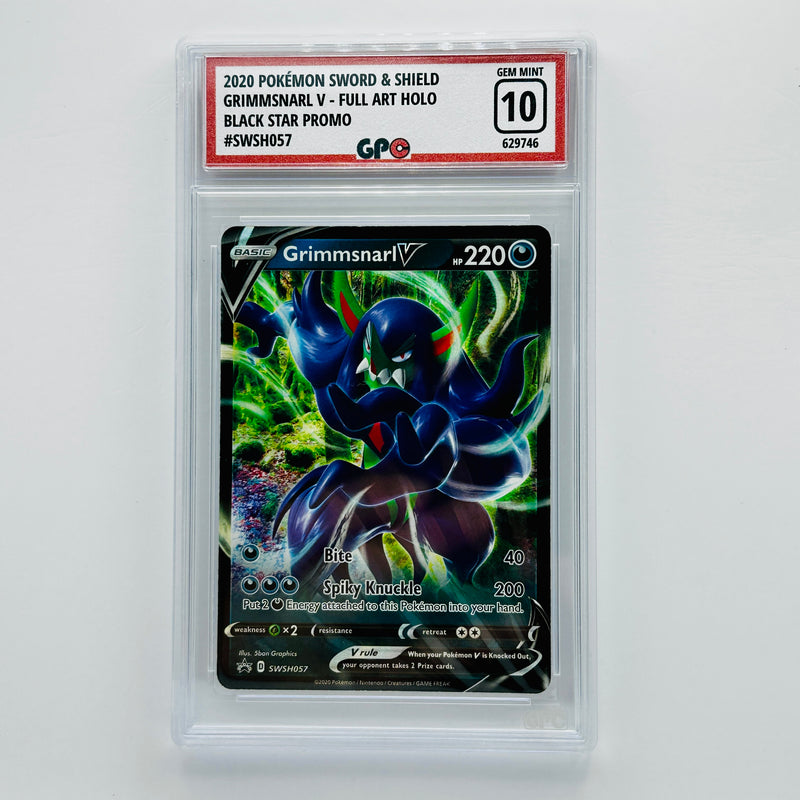 GPC 10 Grimmsnarl V Full Art Holo #SWSH057 2020 Sword & Shield Series Black Star Promo