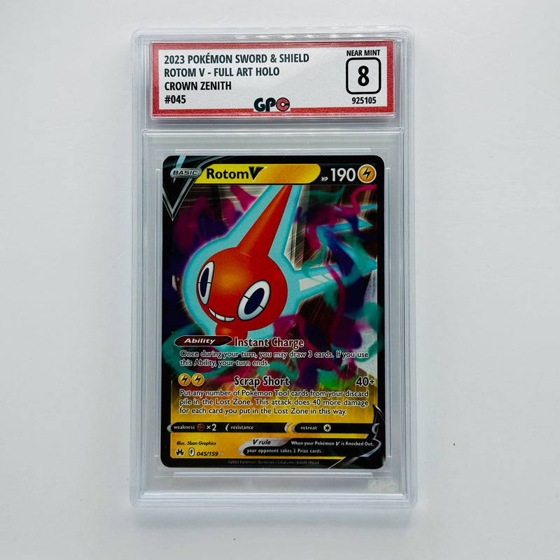 GPC 8 Rotom V Full Art Holo #045 2023 Sword & Shield Series Crown Zenith