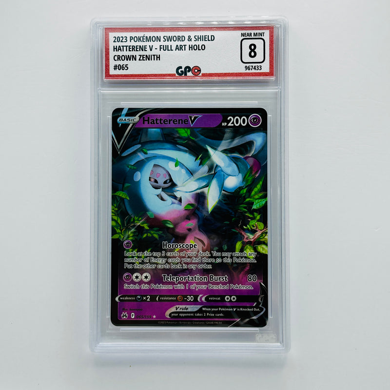 GPC 8 Hatterene V Full Art Holo #065 2023 Sword & Shield Series Crown Zenith