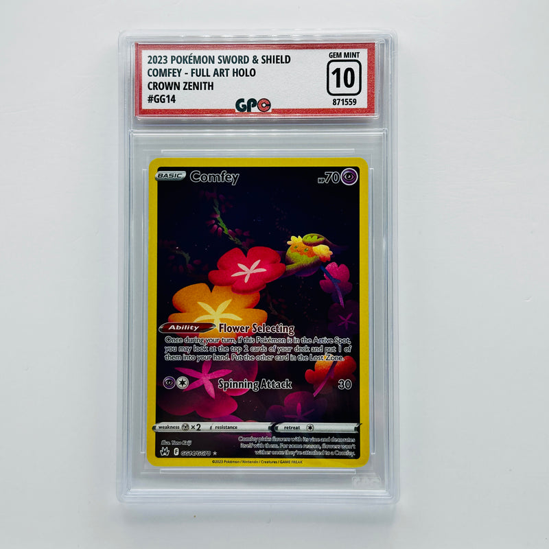 GPC 10 Comfey Full Art Holo #GG14 2023 Sword & Shield Series Crown Zenith