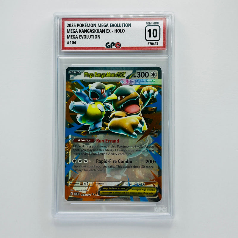 GPC 10 Mega Kangaskhan Ex Holo #104 2025 Mega Evolution Series Base Set