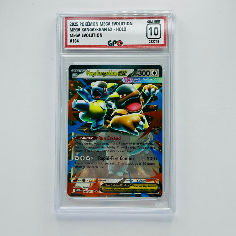 GPC 10 Mega Kangaskhan Ex Holo #104 2025 Mega Evolution Series Base Set