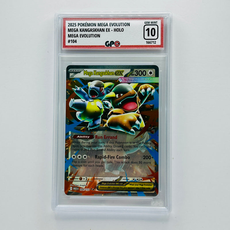 GPC 10 Mega Kangaskhan Ex Holo #104 2025 Mega Evolution Series Base Set