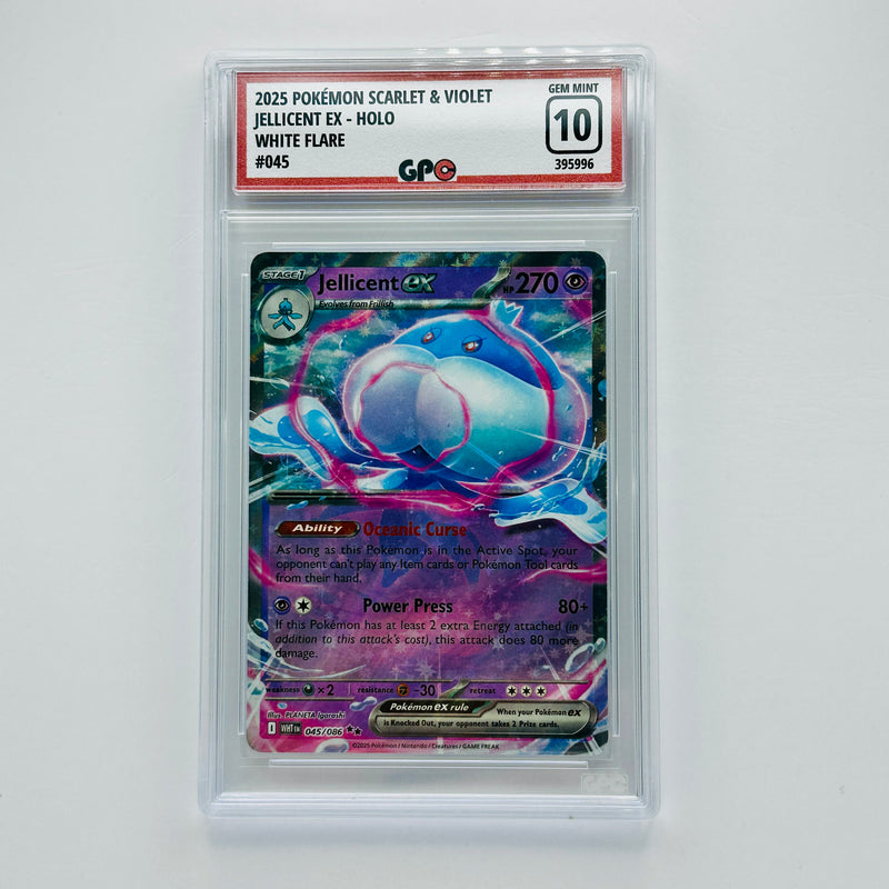 GPC 10 Jellicent Ex Holo #045 2025 Scarlet & Violet White Flare