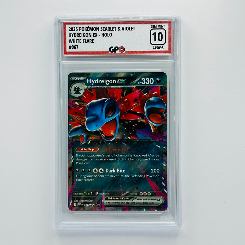 GPC 10 Hydreigon Ex Holo #067 2025 Scarlet & Violet White Flare