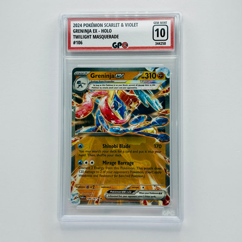 GPC 10 Greninja Ex Holo #106 2024 Scarlet & Violet Twilight Masquerade