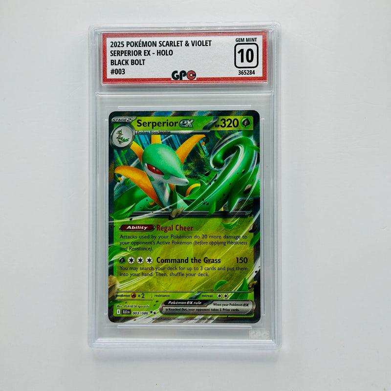 GPC 10 Serperior Ex Holo #003 2025 Scarlet & Violet Black Bolt