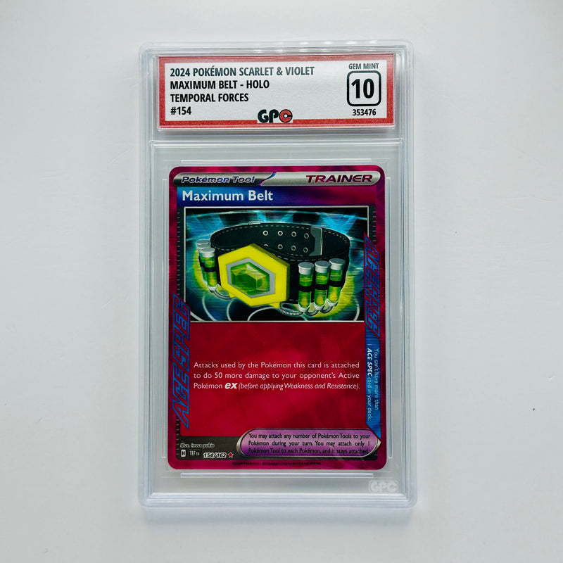 GPC 10 Maximum Belt Holo #154 2024 Scarlet & Violet Temporal Forces