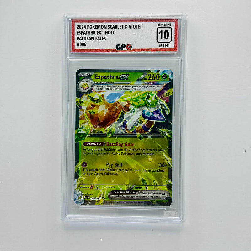 GPC 10 Espathra Ex Holo #006 2024 Scarlet & Violet Paldean Fates