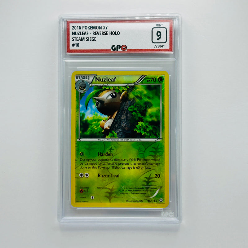 GPC 9 Nuzleaf Reverse Holo #10 2016 XY Series Steam Siege