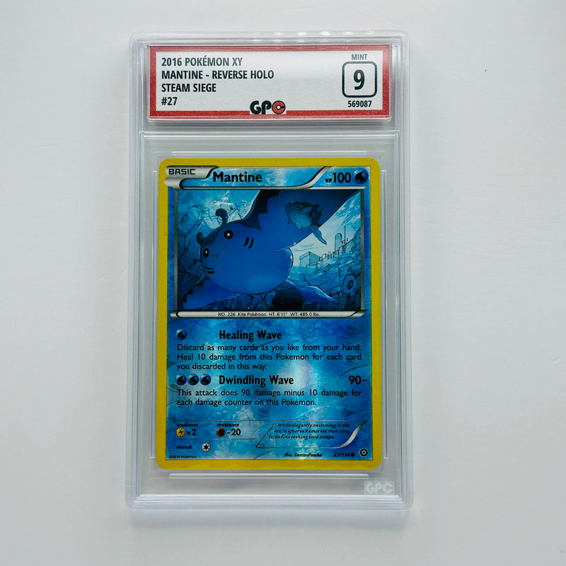 GPC 9 Mantine Reverse Holo #27 2016 XY Series Steam Siege