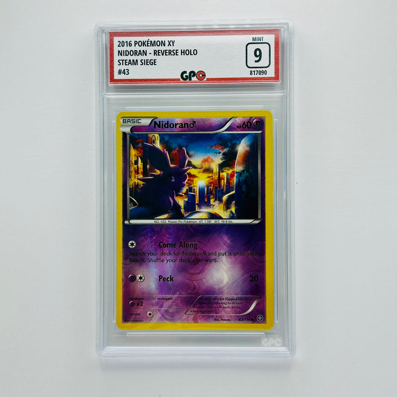 GPC 9 Nidoran Reverse Holo #43 2016 XY Series Steam Siege