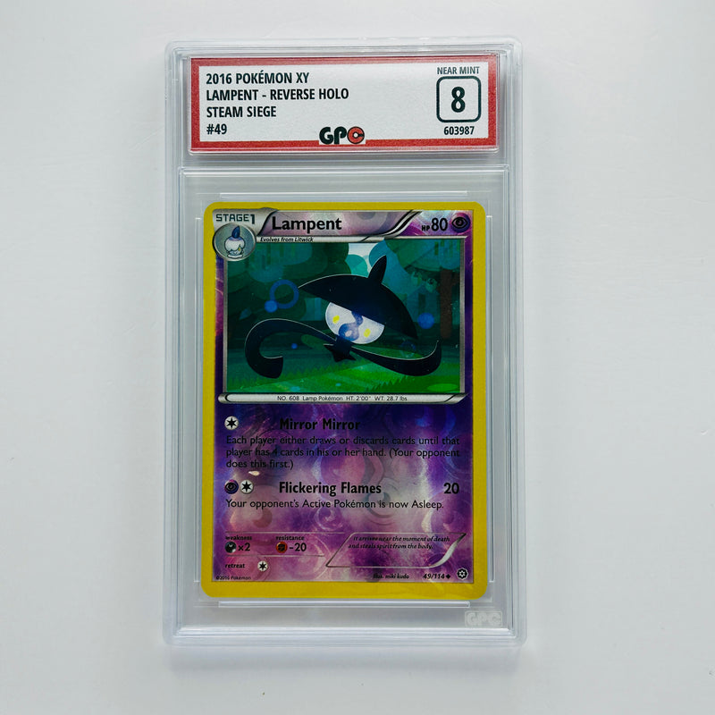 GPC 8 Lampent Reverse Holo #49 2016 XY Series Steam Siege
