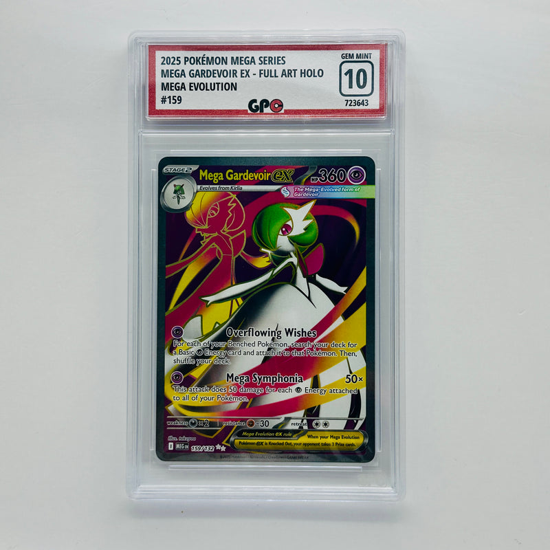 GPC 10 Mega Gardevoir Ex Full Art Holo #159 2025 Mega Evolution Series Base Set