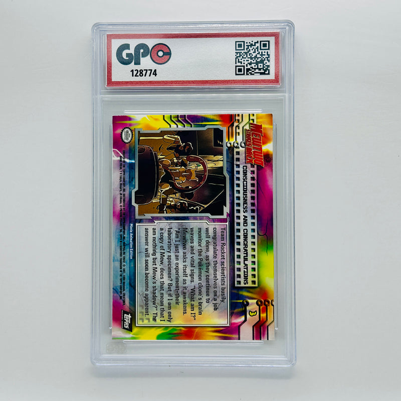 GPC 10 Consciousness & Congratulations Foil #3 1999 Topps Pokemon The First Movie